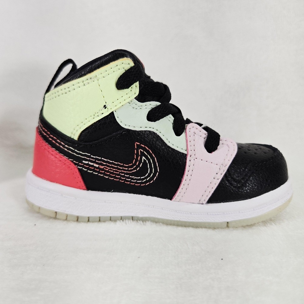 Nike Air Jordan 1‎ Mid TD Shoes Kids 5C AV5172-076 Toddler Basketball Sneakers - Picture 6 of 12